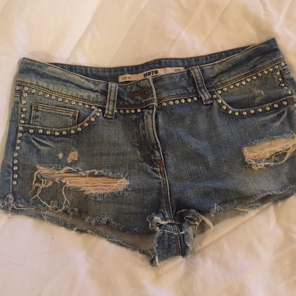 Topshop Studded Shorts